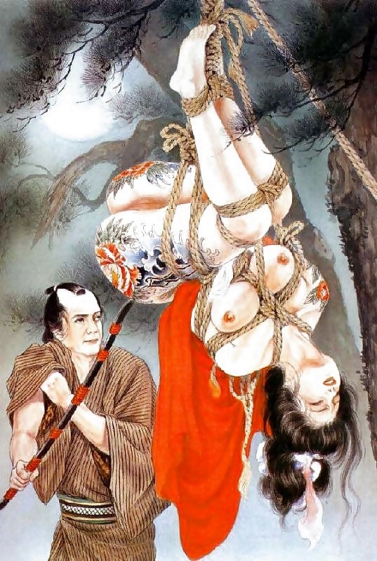 Ozuma Kaname — шибари, подвешивание, пытки — рисунок №104