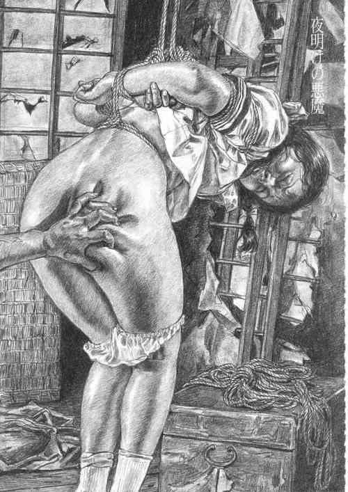 Muku Youji — бондаж, пытки, кляп — рисунок №1212