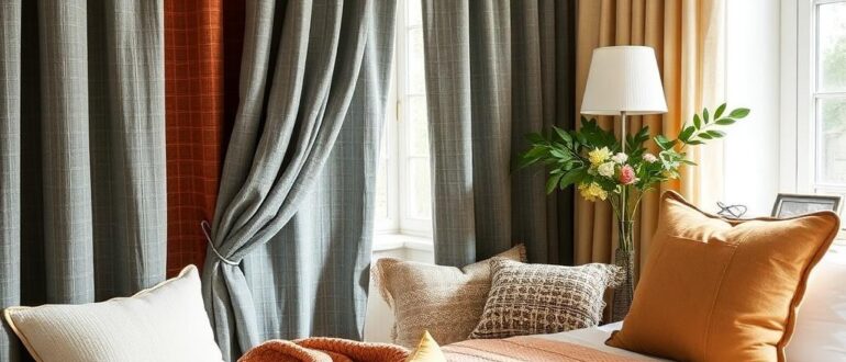 Текстиль в интерьере шторы покрывала подушки